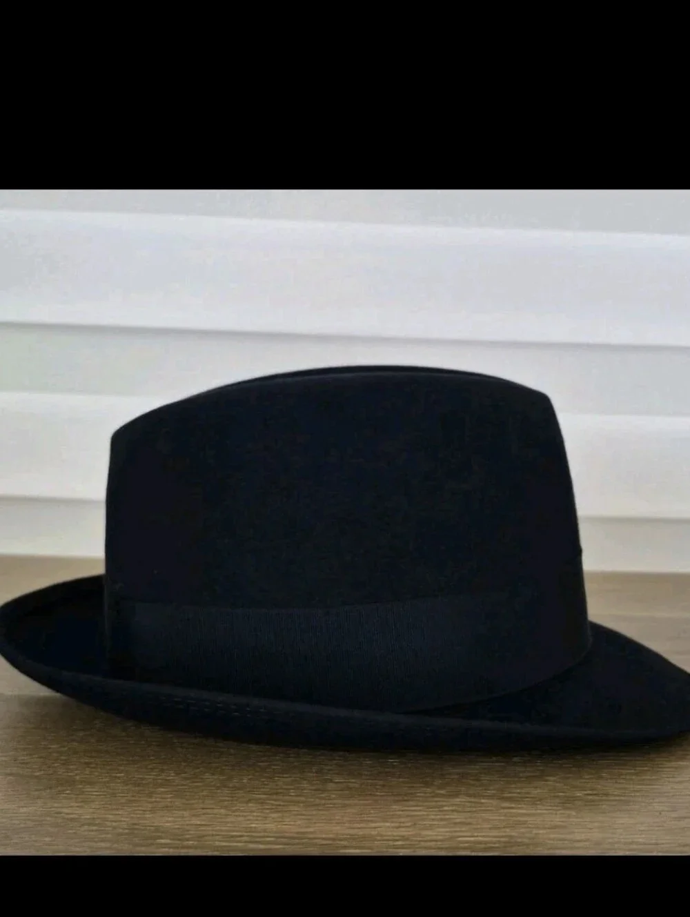 Vtg Unisex Borsalino Alessandria Fur Felt Fedora Hat in Navy Size 58(7-1/4) 🇮🇹